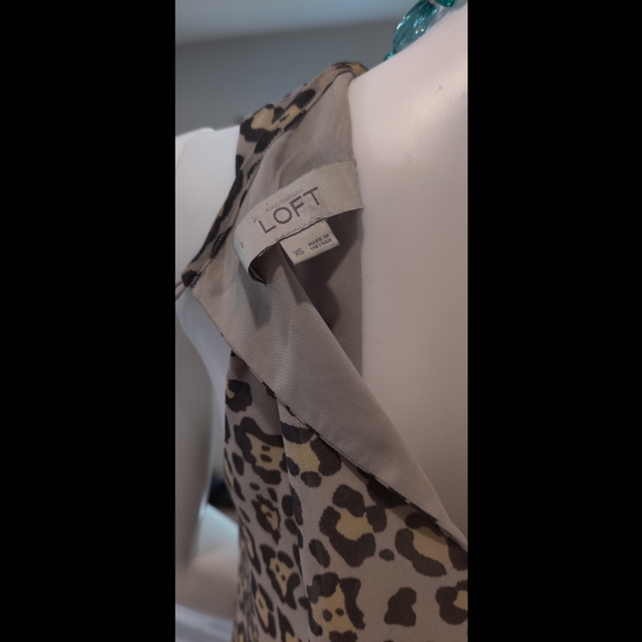 Ann Taylor Loft Leopard Print Tunic Dress Size XS - Picture 6 of 14